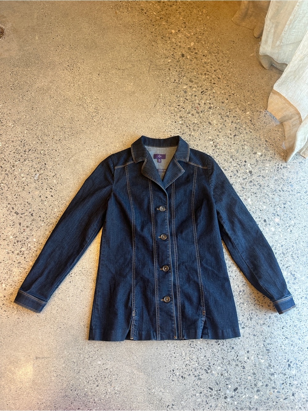 NYDJ women’s XS jacket Dark Blue Denim Button-Front Women's Jacket